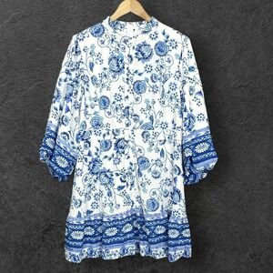 Avara Puff Sleeve Prairie Cottagecore Dress Womens XXL Boho Feminine Romantic